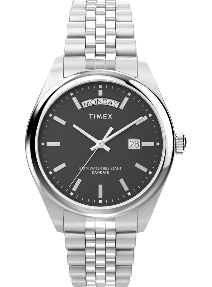 Timex Legacy Day and Date 41mm Stainless Steel Bracelet Watch New Arrival