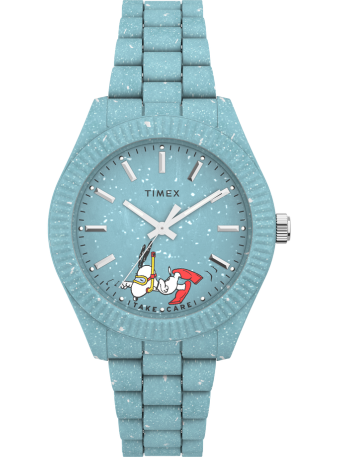 Timex Legacy Ocean x Peanuts 37mm Recycled Bracelet Watch New Arrival