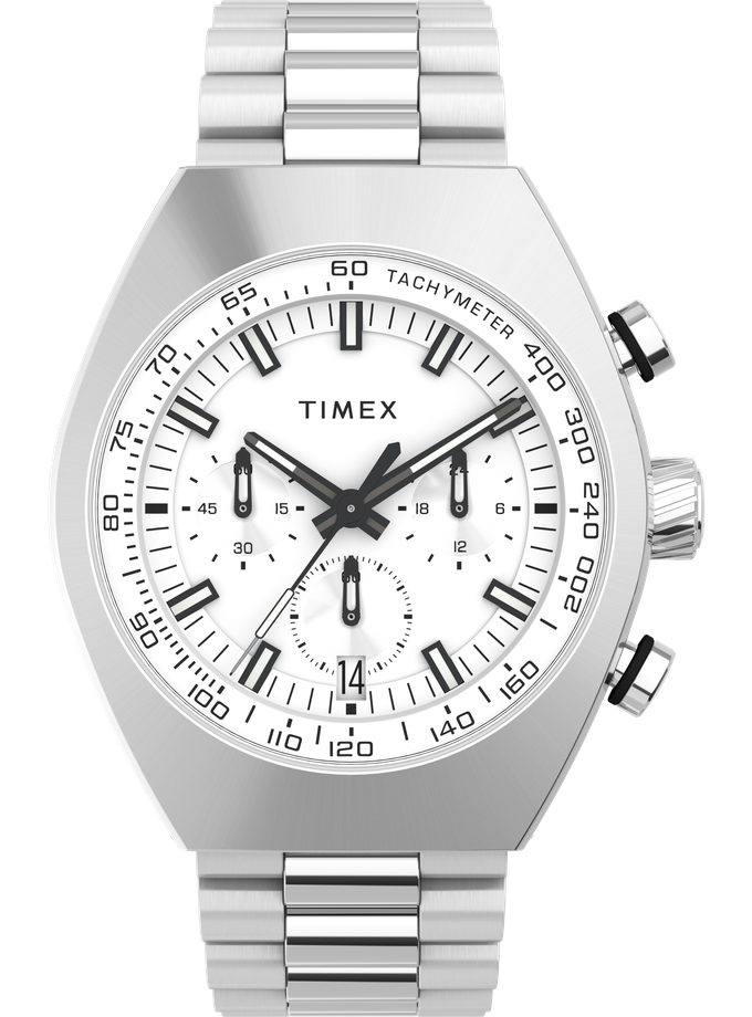 Timex Legacy Tonneau Chronograph 42mm Stainless Steel Bracelet Watch Best Price