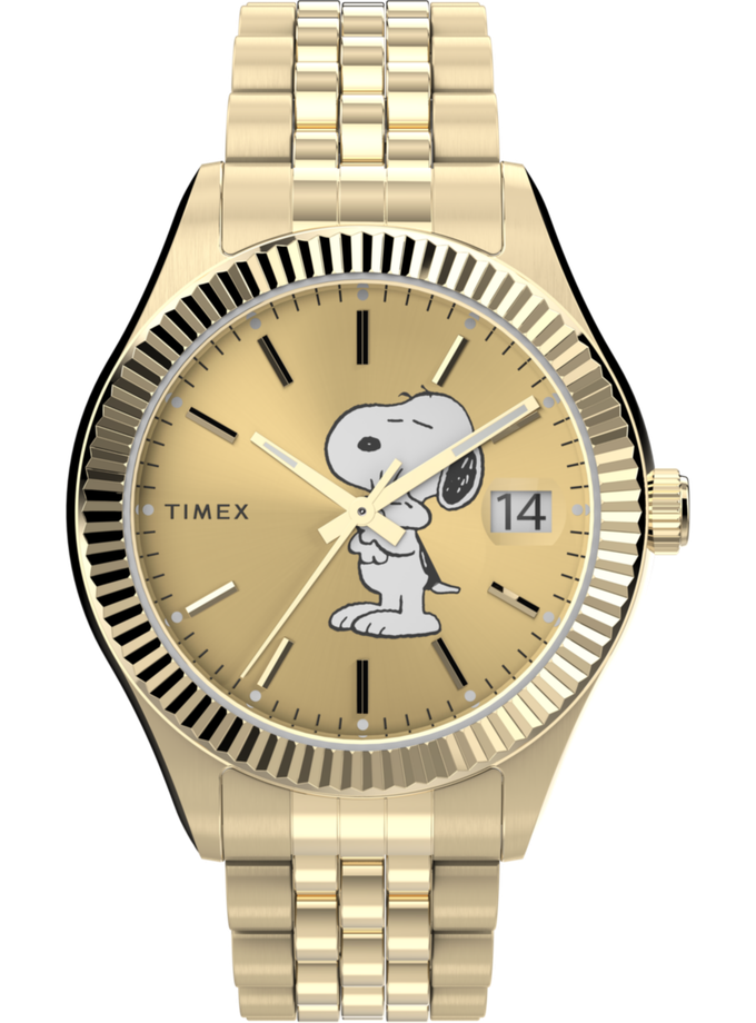 Timex Legacy x Peanuts 34mm Stainless Steel Bracelet Watch On Sale