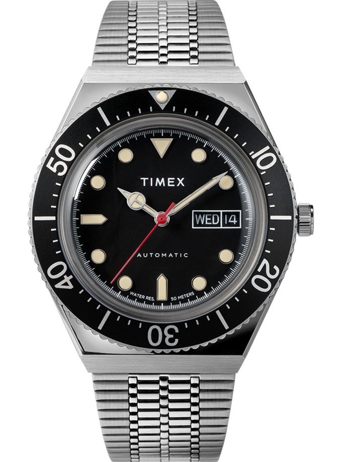 Timex M79 Automatic 40mm Stainless Steel Bracelet Watch Free shipping