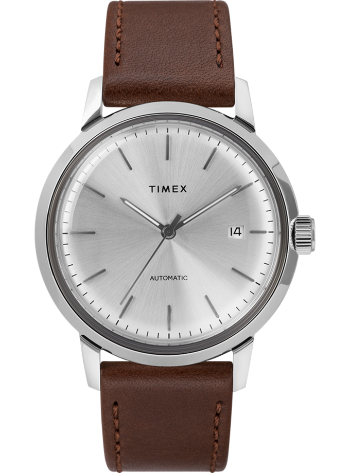 Timex Marlin® Automatic 40mm Leather Strap Watch Free shipping