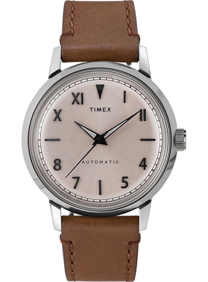 Timex Marlin® Automatic California Dial 40mm Leather Strap Watch For Sale