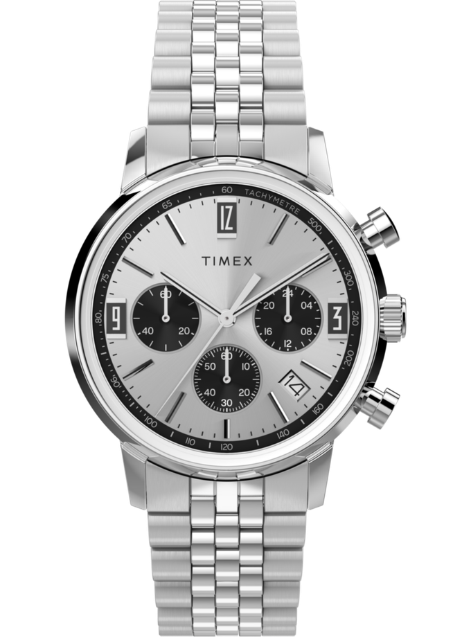 Timex Marlin® Chronograph Tachymeter 40mm Stainless Steel Bracelet Watch New Arrival