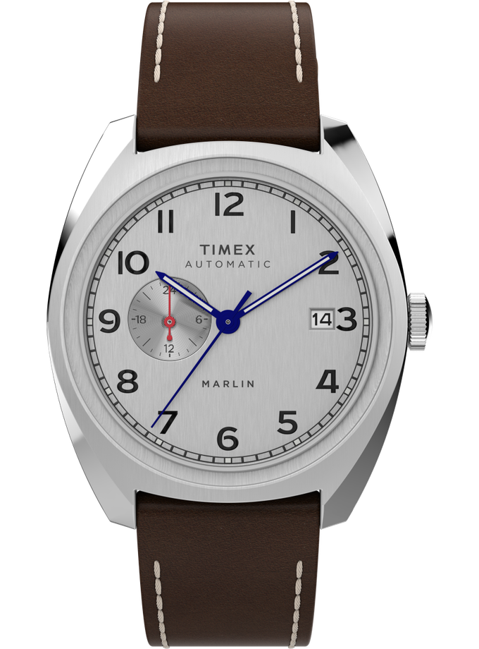 Timex Marlin® Sub-Dial Automatic 39mm Leather Strap Watch Best Seller