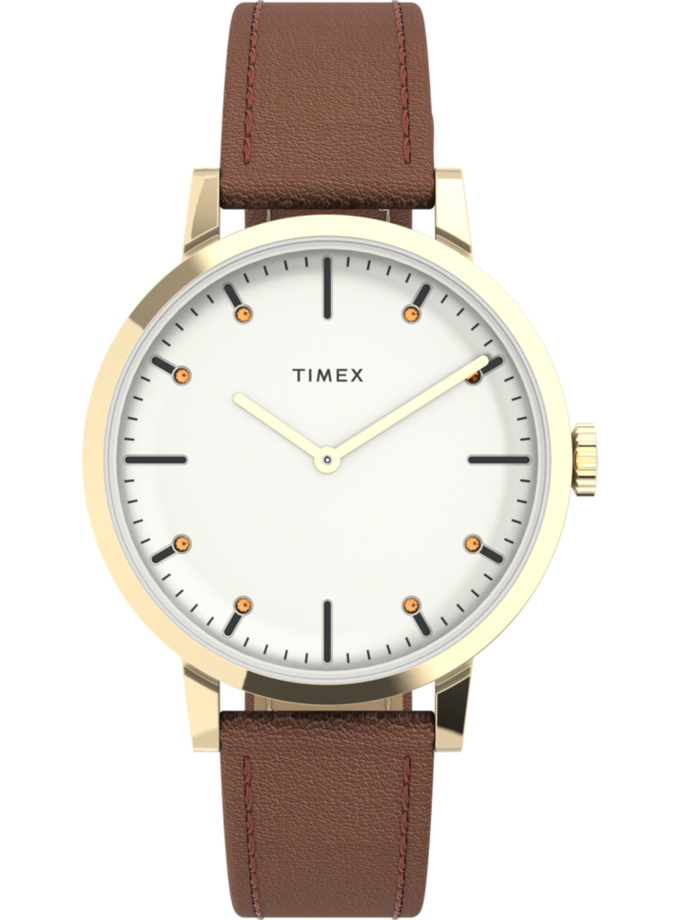 Timex Midtown 36mm Leather Strap Watch Best Buy