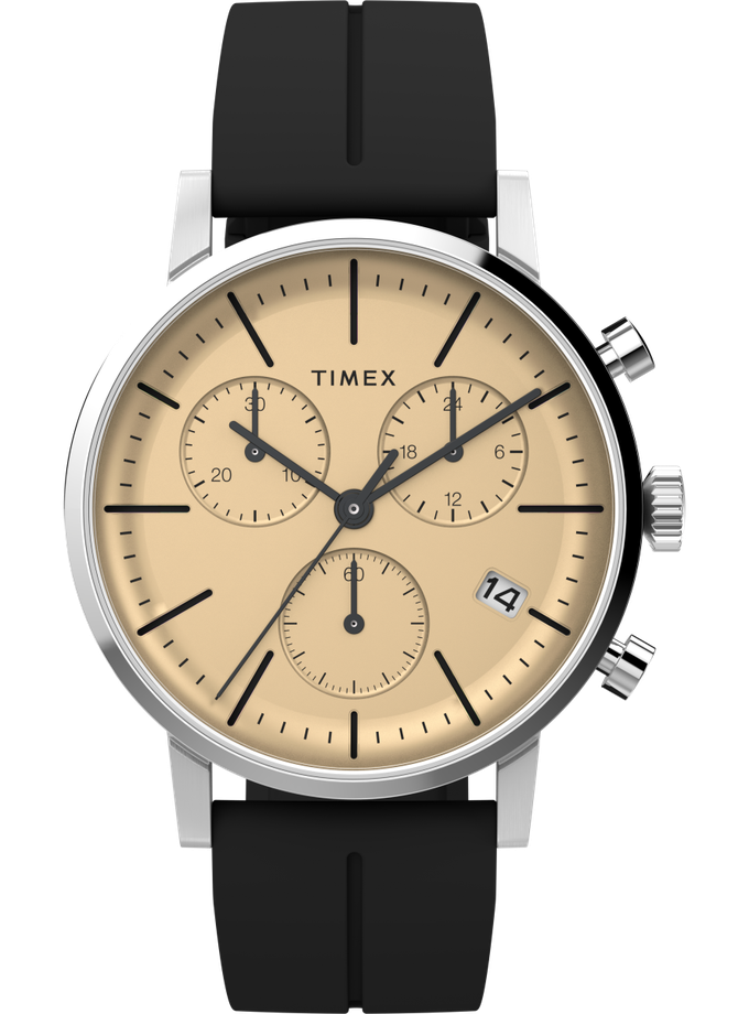 Timex Midtown Chronograph 40mm Synthetic Rubber Strap Watch On Sale