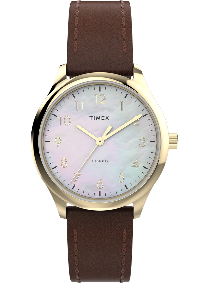 Timex Modern Easy Reader 32mm Leather Strap Watch Free shipping