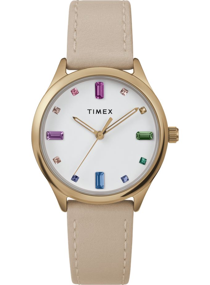 Timex Modern Easy Reader® 32mm Leather Strap Watch On Sale