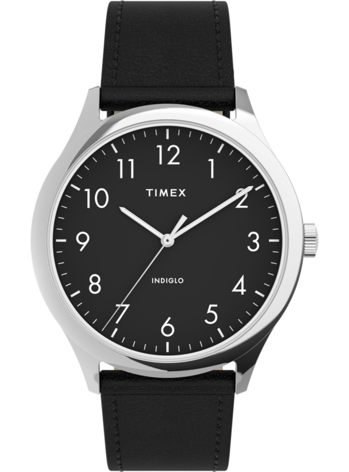 Timex Modern Easy Reader® 40mm Leather Strap Watch Best Buy