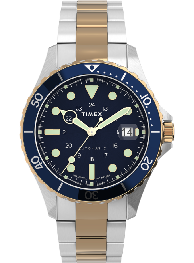 Timex Navi Automatic 41mm Stainless Steel Bracelet Watch For Sale