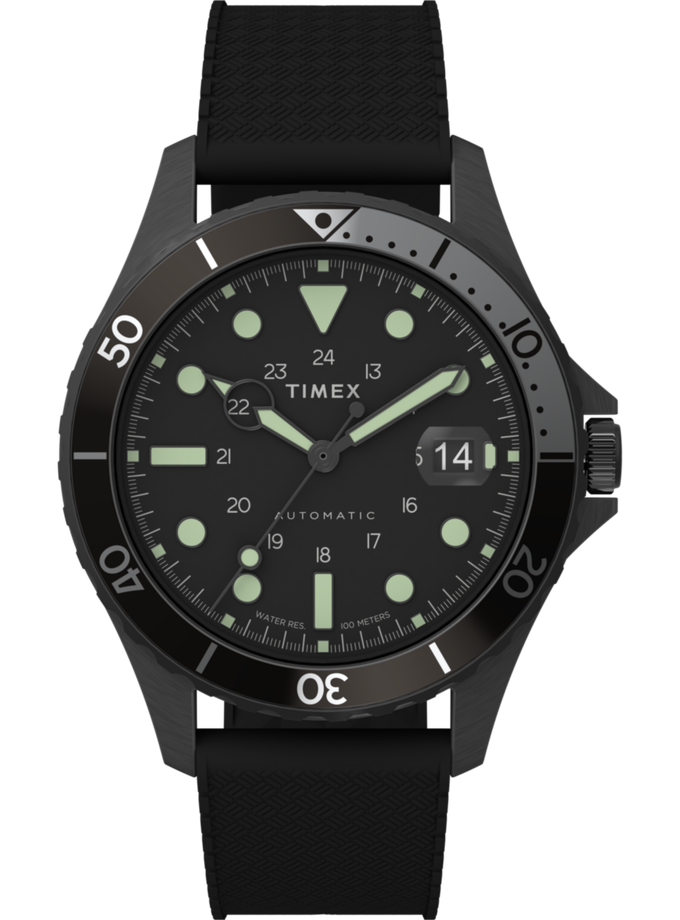 Timex Navi Automatic 41mm Synthetic Rubber Strap Watch High Quality