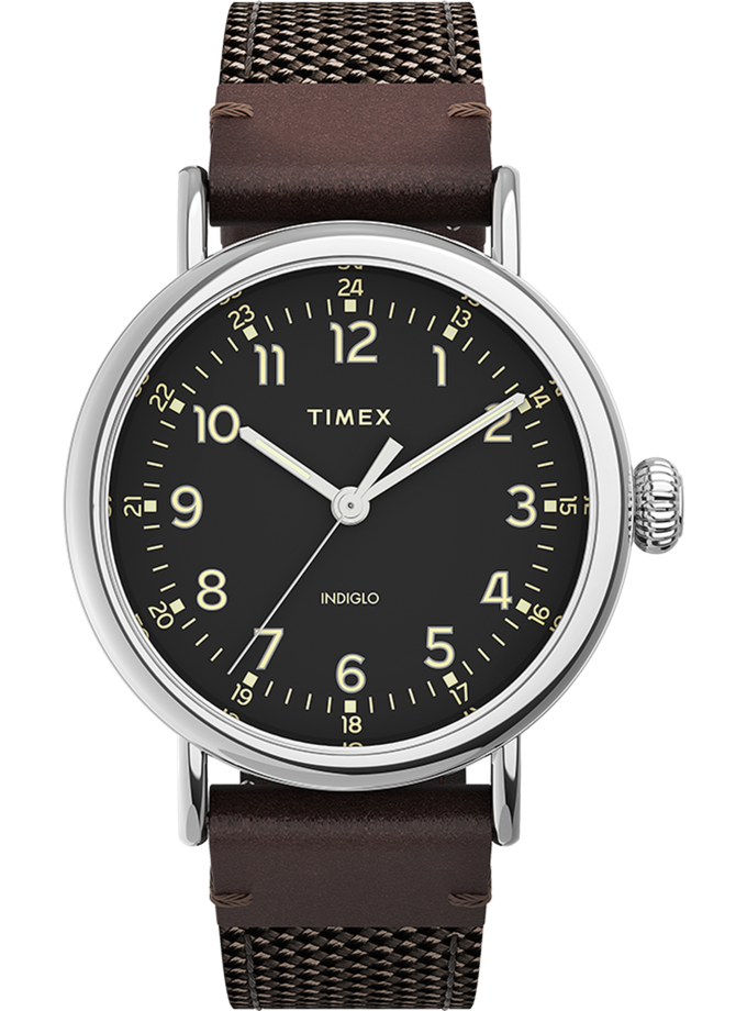 Timex Standard 40mm Fabric and Leather Strap Watch New Arrival