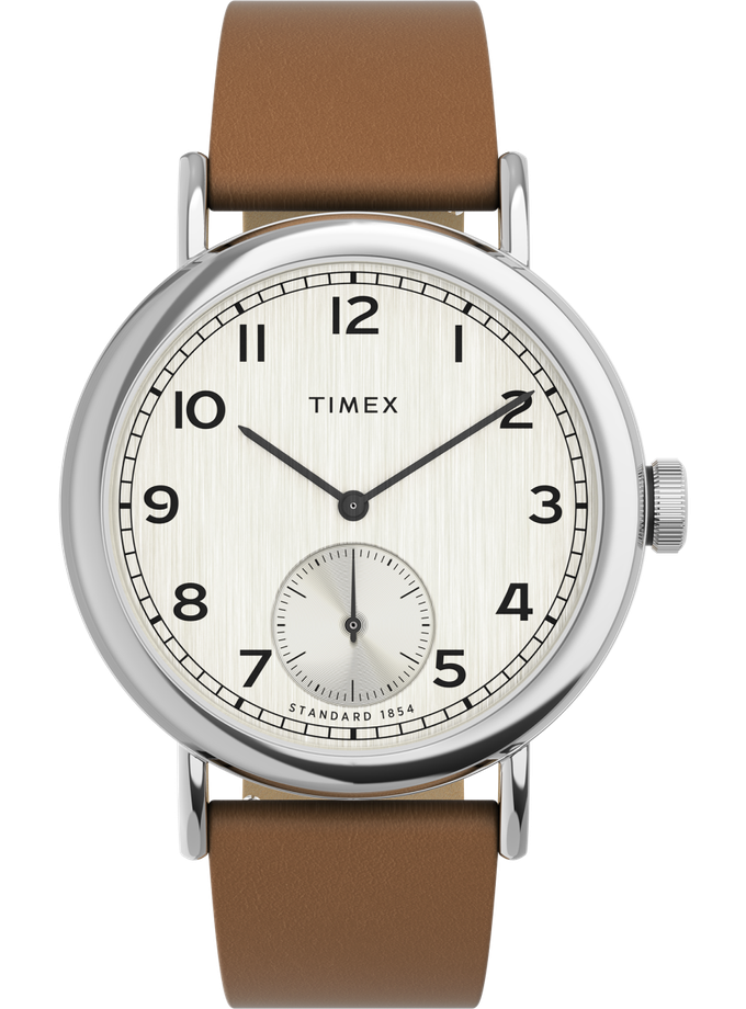 Timex Standard Sub-Second 40mm Apple Skin Leather Strap Watch Best Buy