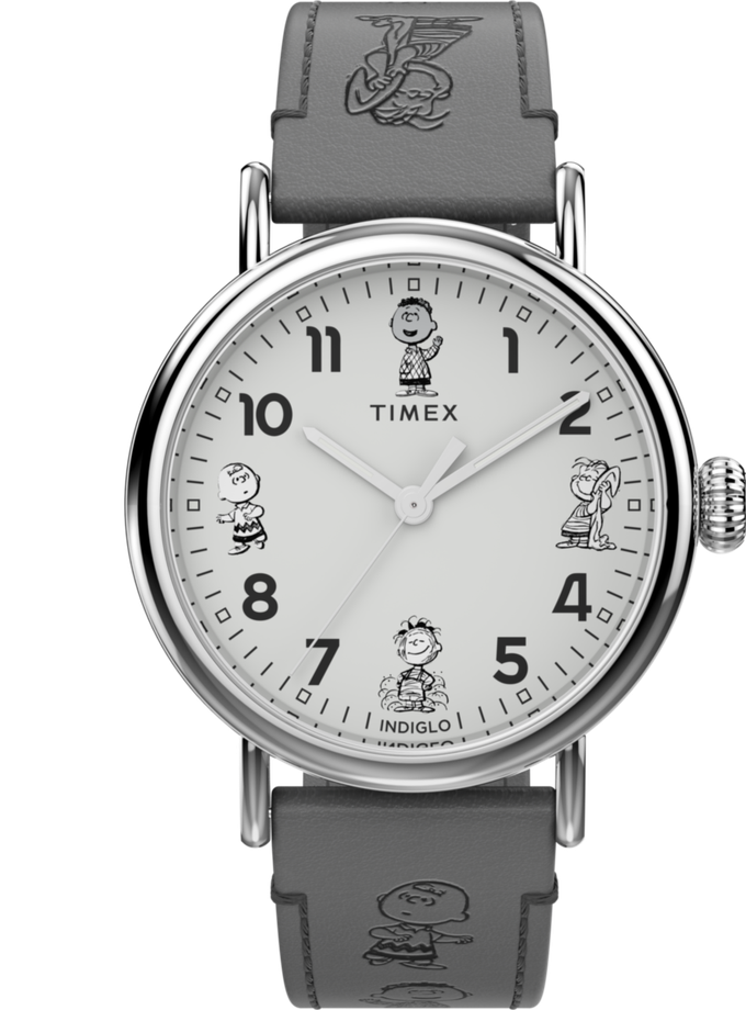 Timex Standard x Peanuts Sketch 40mm Leather Strap Watch Best Buy