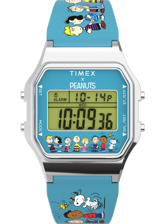 Timex T80 x Peanuts Gang's All Here 34mm Resin Strap Watch Best Seller