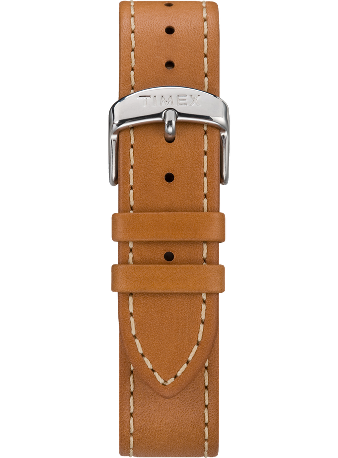 Timex Tan Two-Piece Stitched Leather Strap Free shipping