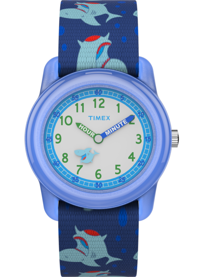 TIMEX TIME MACHINES® 29mm Blue Shark Elastic Fabric Kids Watch Best Price