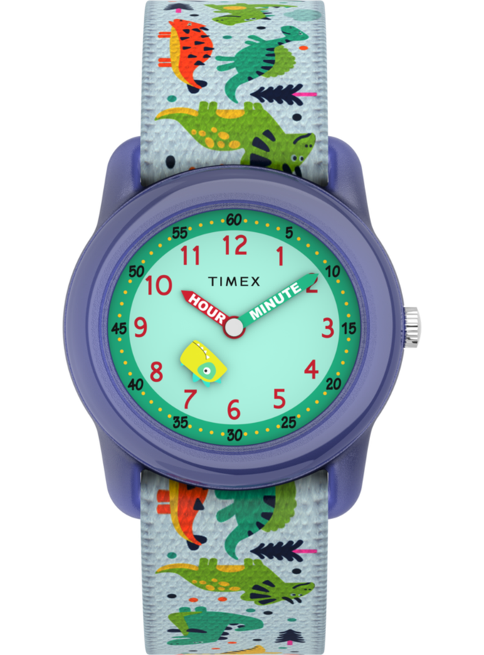 TIMEX TIME MACHINES® 29mm Dinosaur Elastic Fabric Kids Watch Same Day Delivery