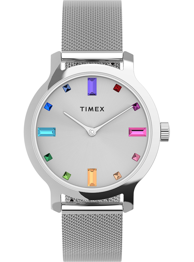 Timex Transcend™ 31mm Stainless Steel Mesh Band Watch New Arrival