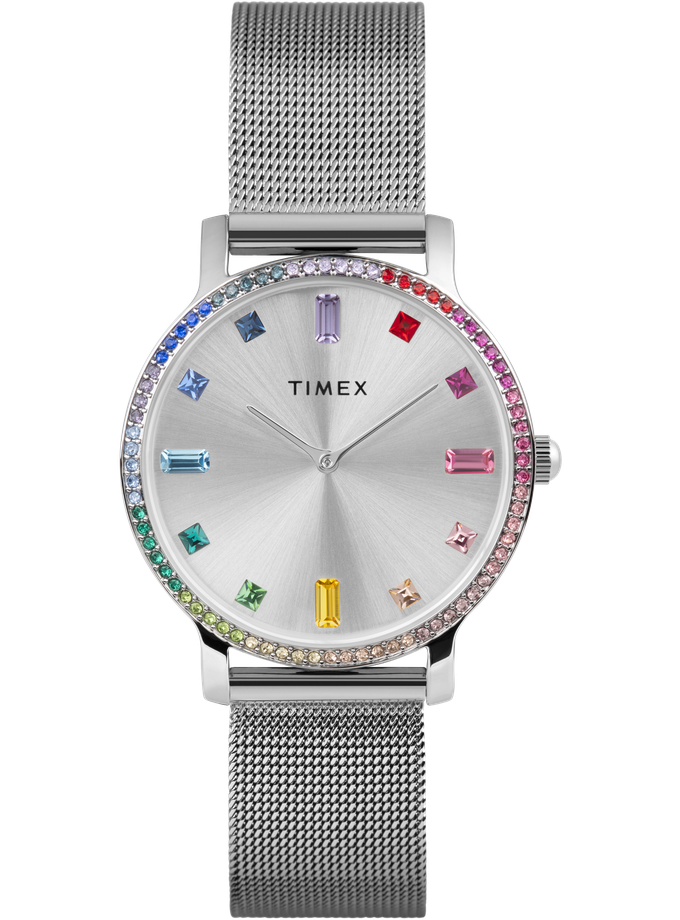 Timex Transcend 34mm Mesh Bracelet Watch High Quality