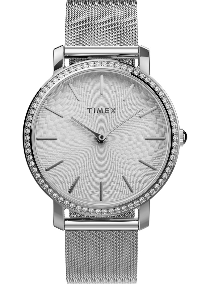 Timex Transcend 34mm Stainless Steel Bracelet Watch Best Buy