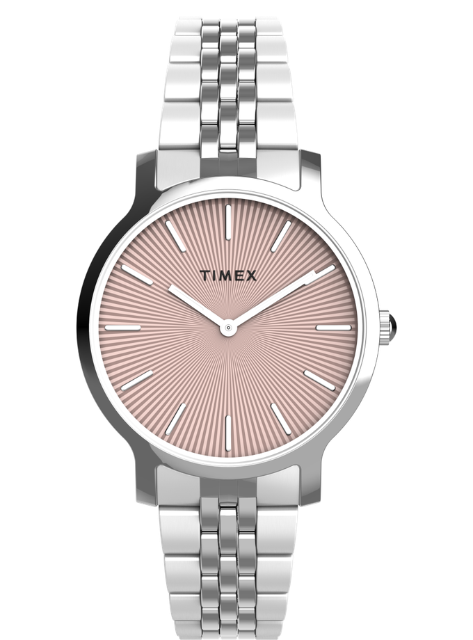 Timex Transcend 34mm Stainless Steel Bracelet Watch Free shipping