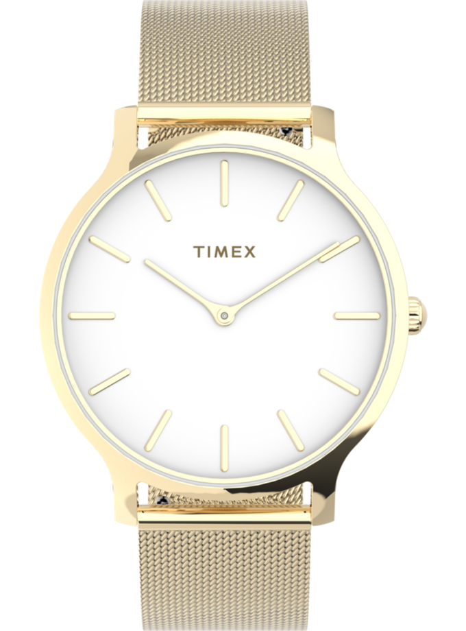 Timex Transcend™ 38mm Stainless Steel Mesh Band Watch High Quality