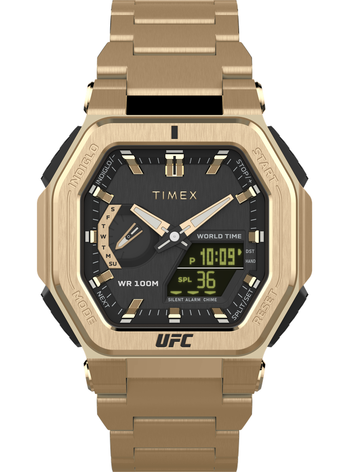 Timex UFC Colossus 45mm Stainless Steel Bracelet Watch Same Day Delivery