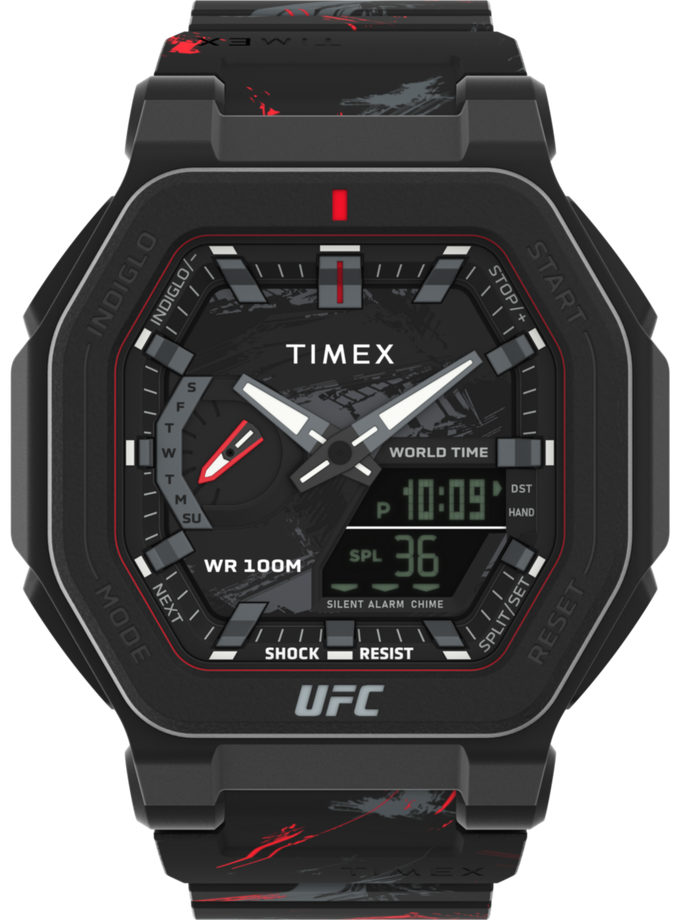 Timex UFC Colossus Fight Week 45mm Resin Strap Watch High Quality