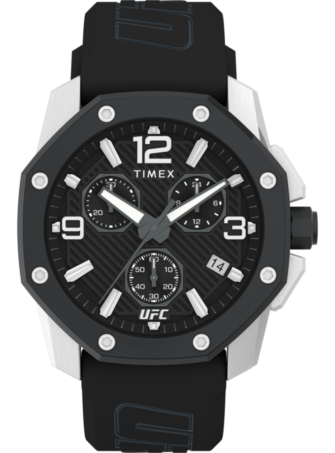 Timex UFC Icon Chronograph 45mm Silicone Strap Watch Best Buy