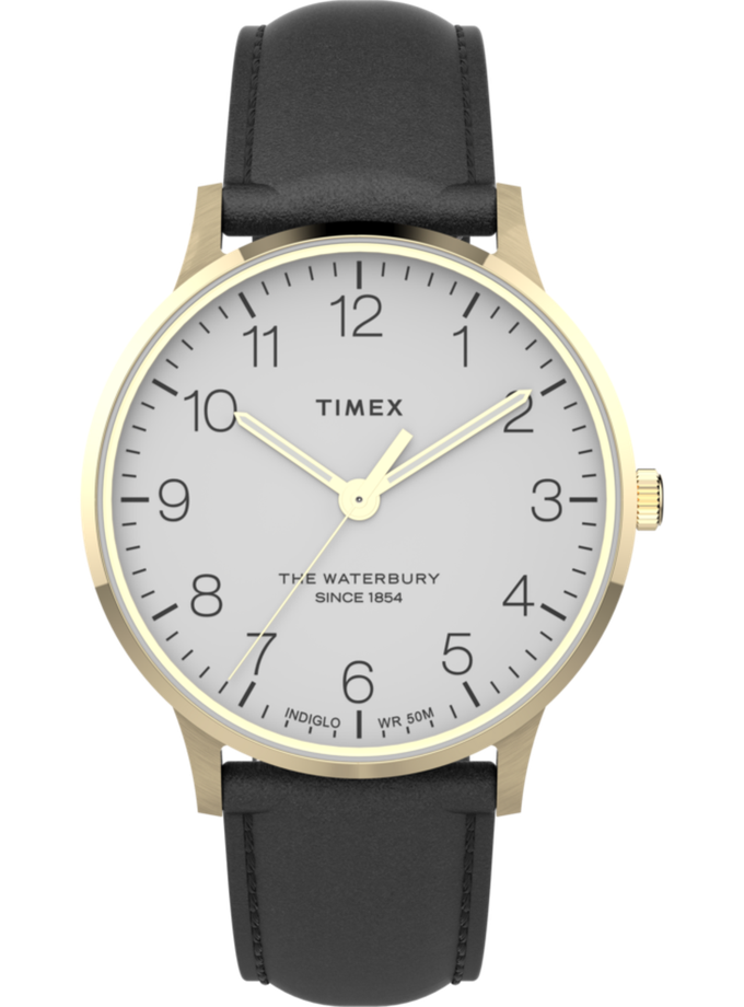 Timex Waterbury Classic 40mm Leather Strap Watch High Quality