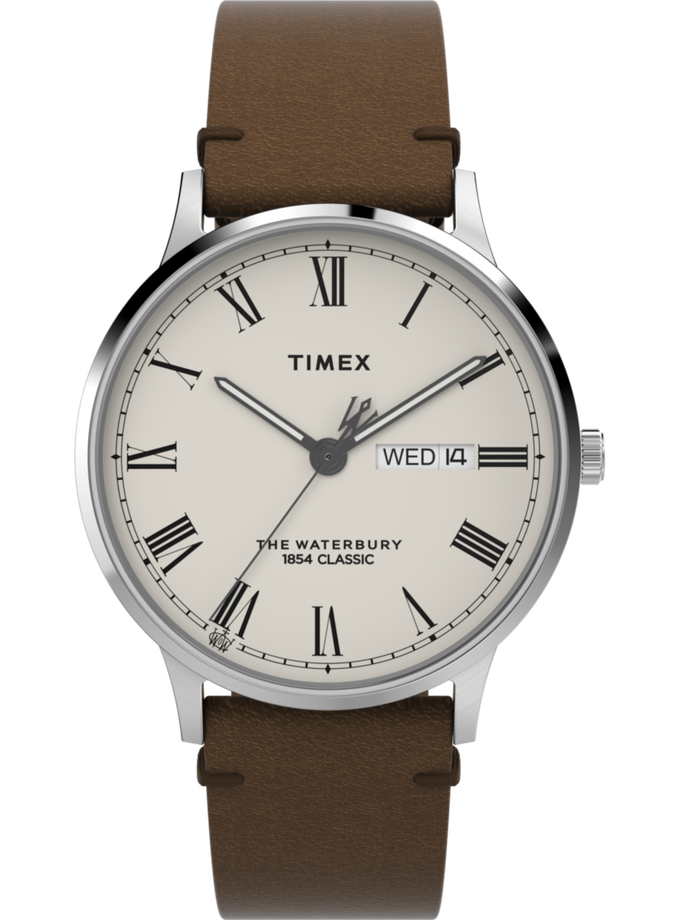 Timex Waterbury Classic 40mm Leather Strap Watch Same Day Delivery