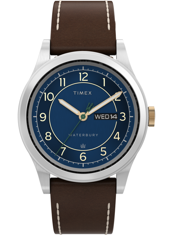 Timex Waterbury Traditional 39mm Leather Strap Watch Same Day Delivery