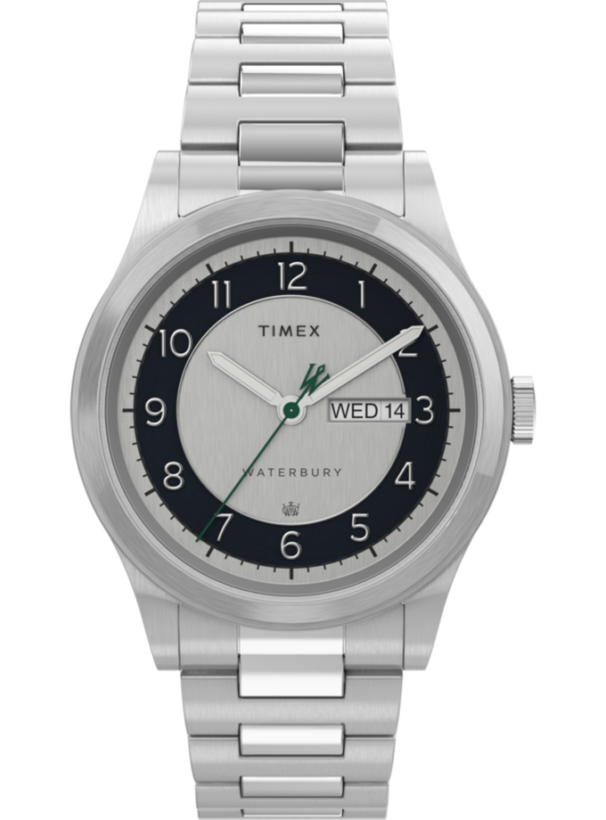 Timex Waterbury Traditional Day/Date 39mm Stainless Steel Bracelet Watch High Quality