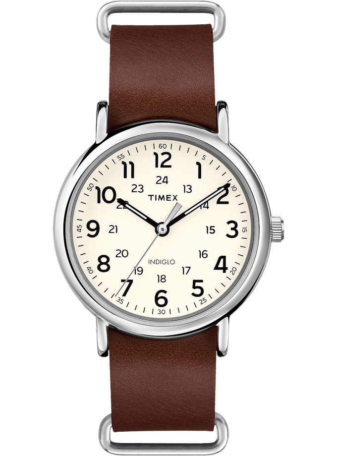 Timex Weekender 40mm Leather Watch Same Day Delivery