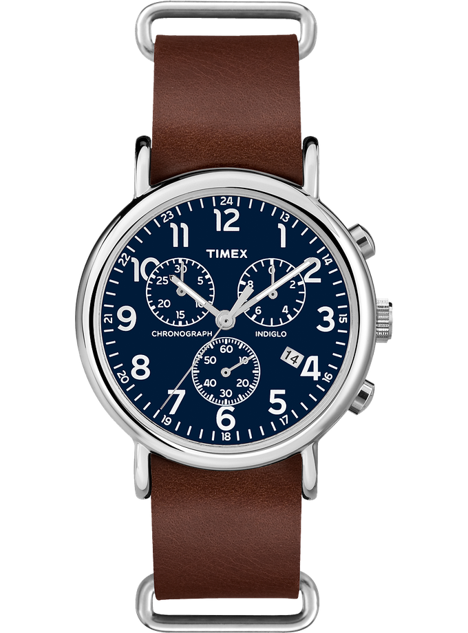 Timex Weekender Chronograph 40mm Leather Strap Watch Best Price