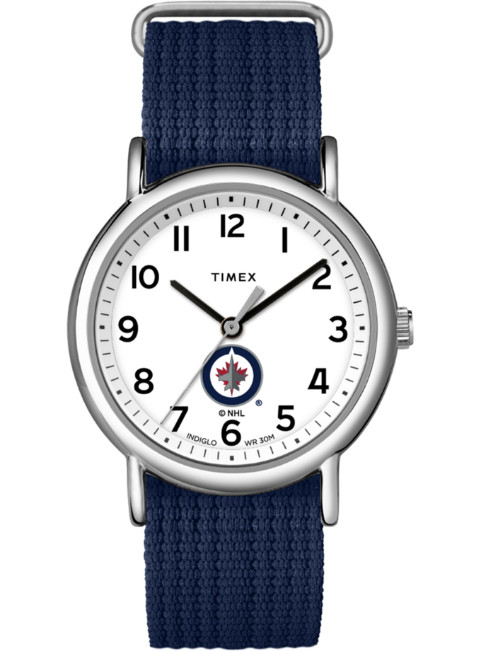 Timex Weekender Navy Blue Winnipeg Jets Same Day Delivery