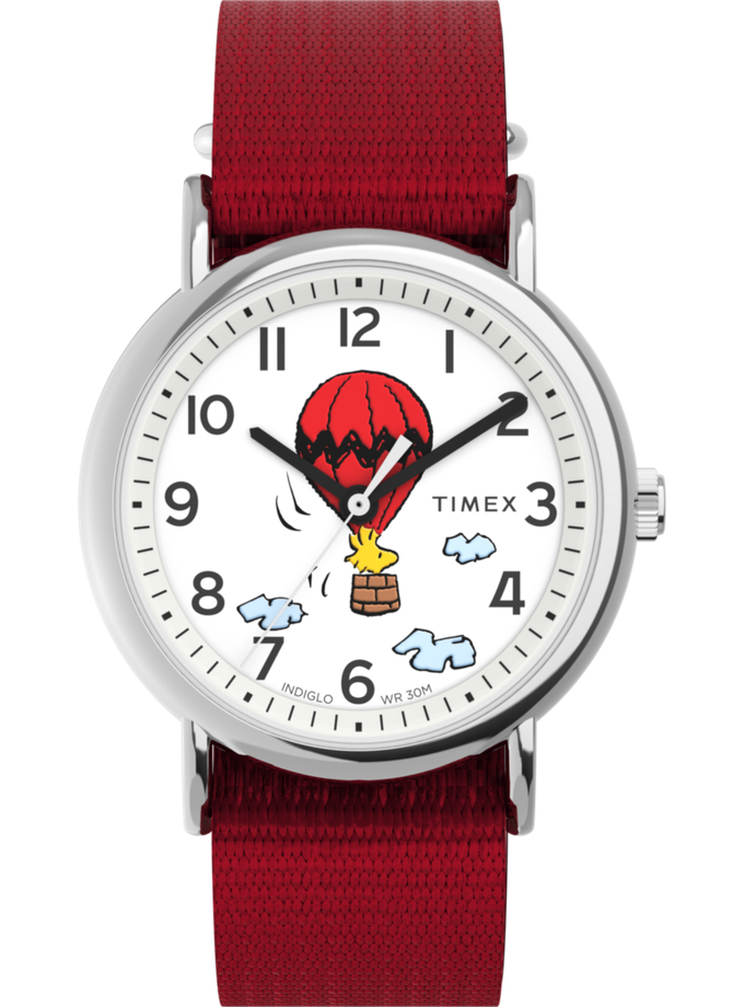 Timex Weekender x Peanuts Balloon 38mm Fabric Strap Watch Best Price