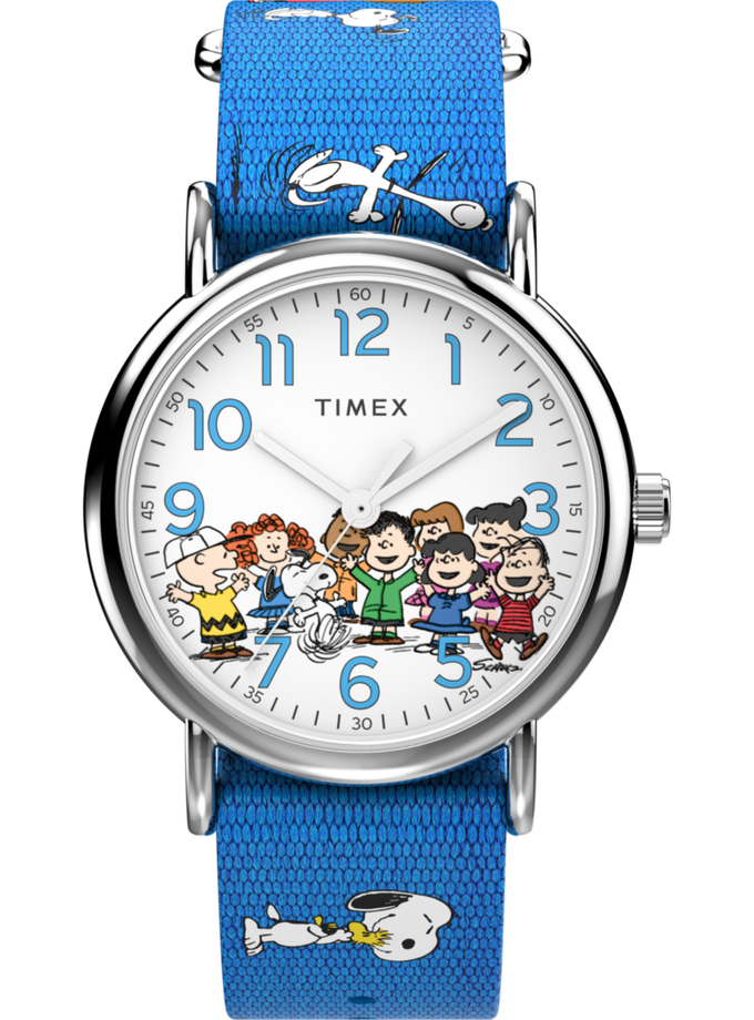 Timex Weekender x Peanuts Gang's All Here 38mm Fabric Strap Watch New Arrival