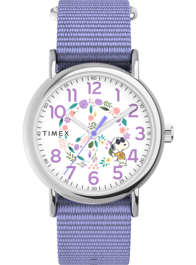 Timex Weekender x Peanuts In Bloom 38mm Fabric Strap Watch For Sale