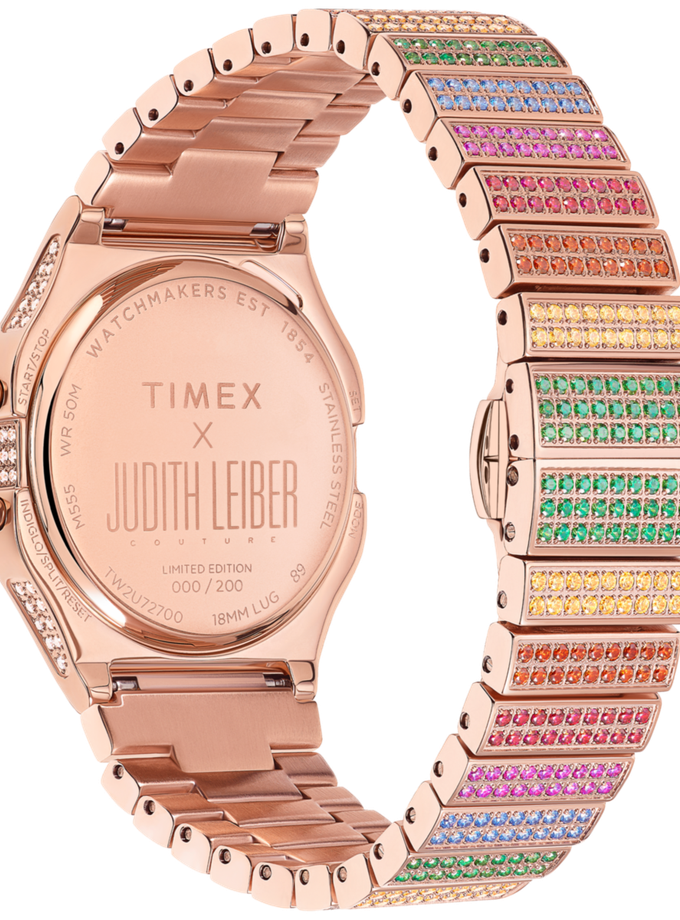 Timex x Judith Leiber 35mm Stainless Steel Bracelet Watch with Austrian Crystals Free shipping