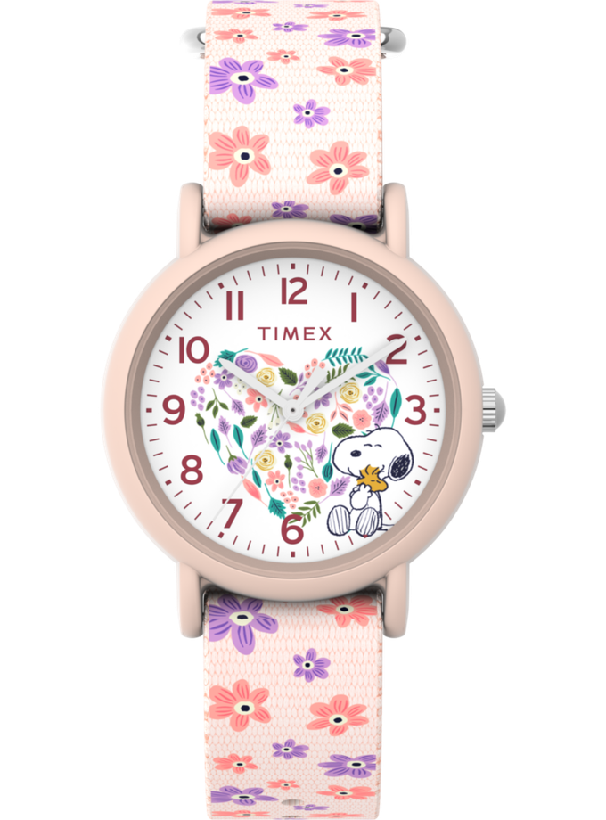 Timex x Peanuts Floral 34mm Fabric Strap Watch New Arrival