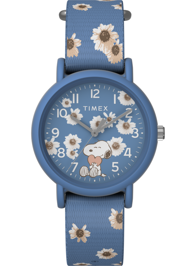 Timex x Peanuts Floral 34mm Fabric Strap Watch On Sale