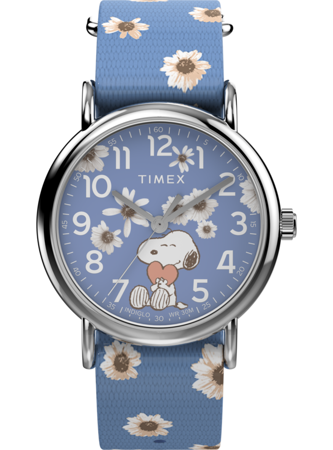 Timex x Peanuts Floral 38mm Fabric Strap Watch High Quality