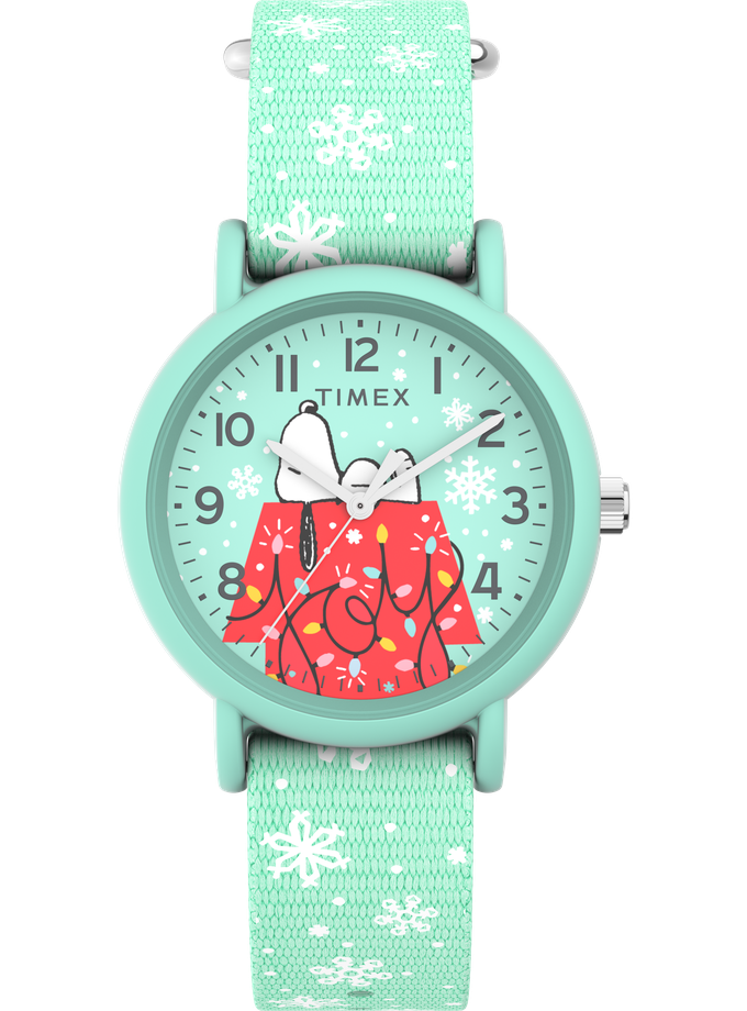 Timex x Peanuts Holiday 34mm Fabric Strap Watch New Arrival