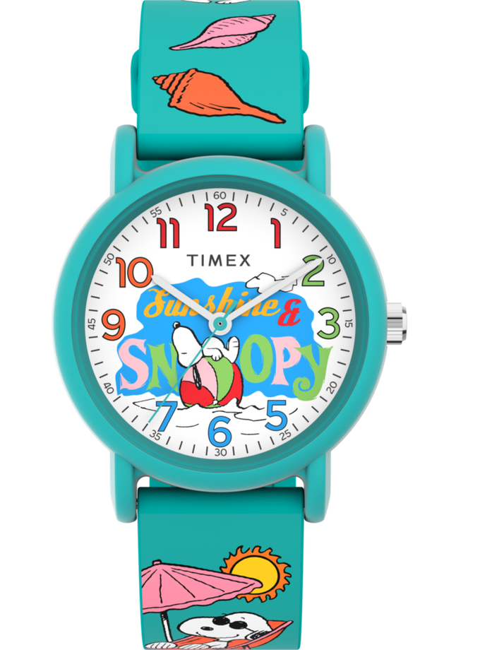 Timex x Peanuts Just Beachy 36mm Silicone Strap Watch Free shipping