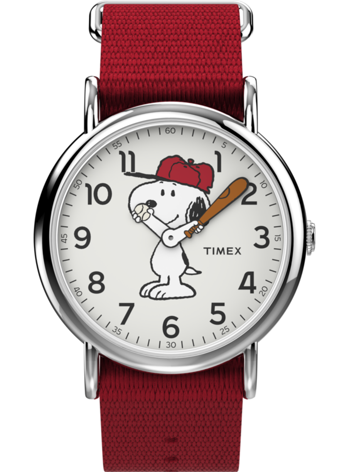 Timex x Peanuts Snoopy 38mm Fabric Strap Watch For Sale