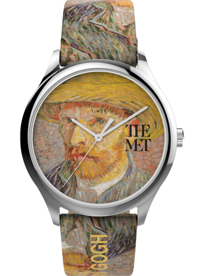 Timex x The MET Van Gogh 40mm Leather Strap Watch Same Day Delivery